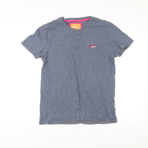 Superdry Men’s Blue Medium Classic Cotton Crew Neck T-Shirt