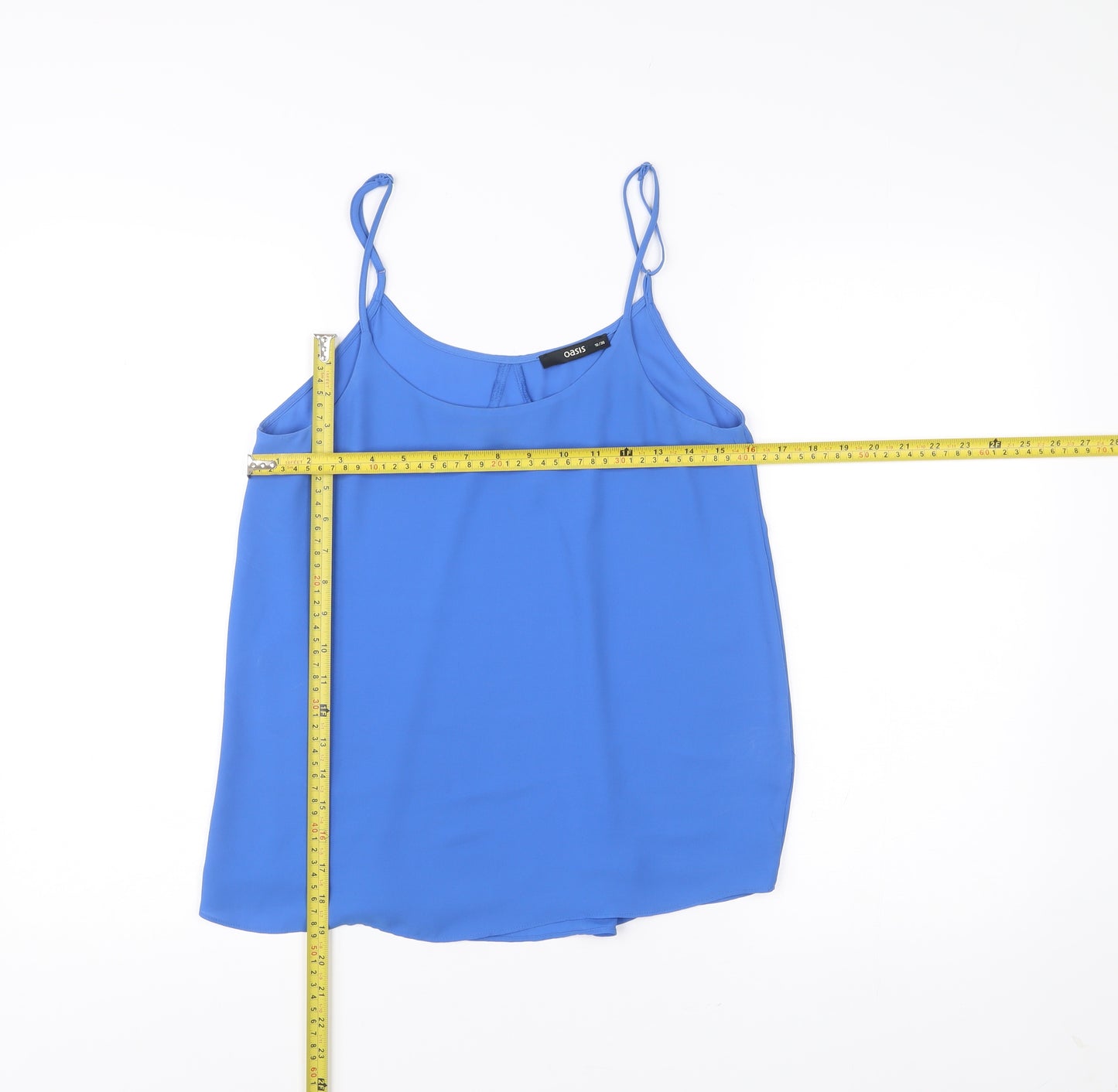 Oasis Womens Blue Size 10 Camisole Tank Top Spaghetti Straps