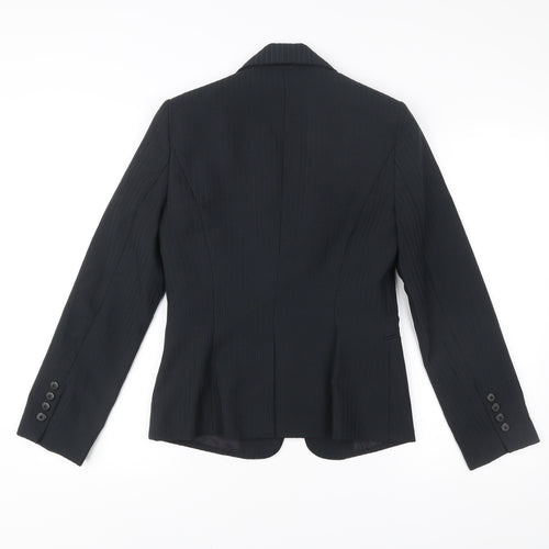 Atmosphere Womens Black Pinstripe Blazer Size 8 Regular Fit Jacket