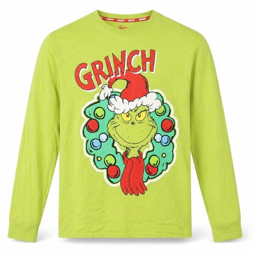 The Grinch Men’s Green Long Sleeve Christmas Cotton T-Shirt L