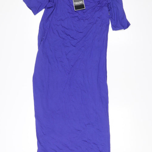 Be Jealous Women’s Blue Shift Maxi Dress Size 16-18 Short Sleeve