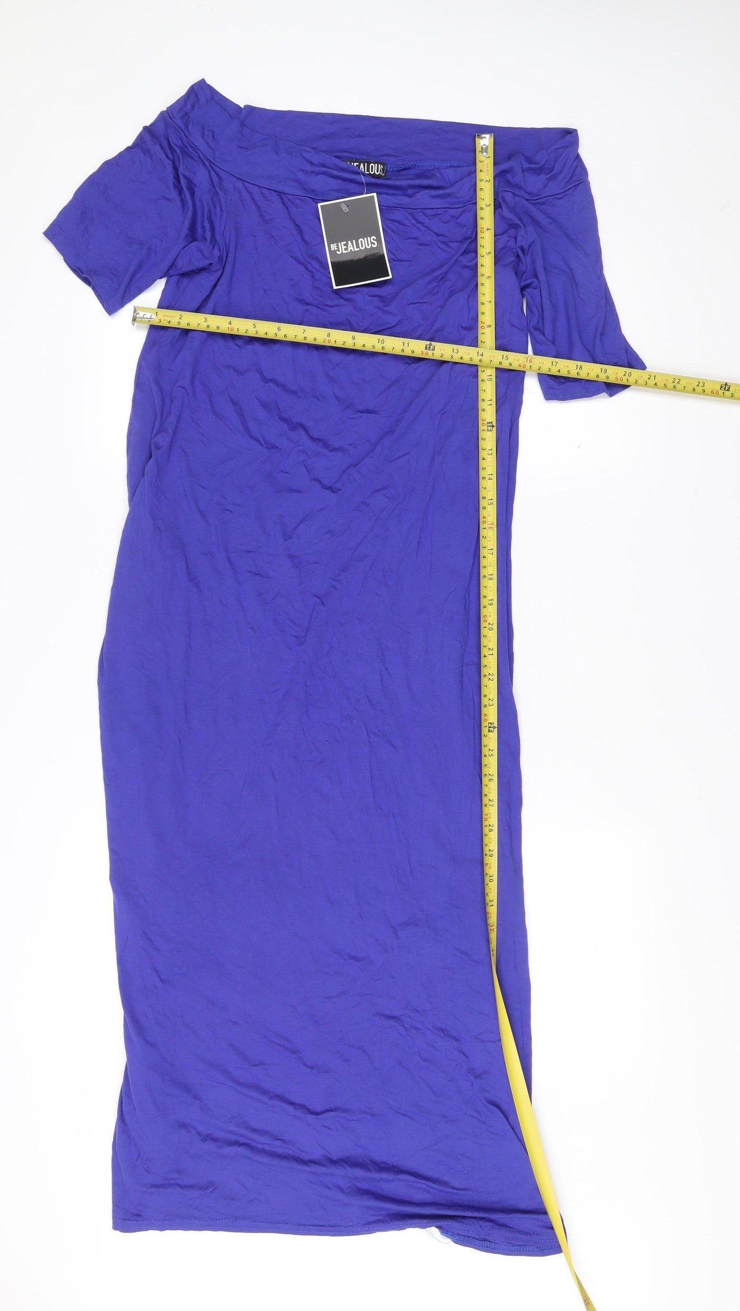 Be Jealous Women’s Blue Shift Maxi Dress Size 16-18 Short Sleeve