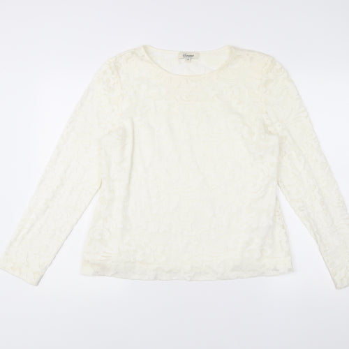 Somerset by Alice Temperley Womens Ivory Lace Blouse Size 16