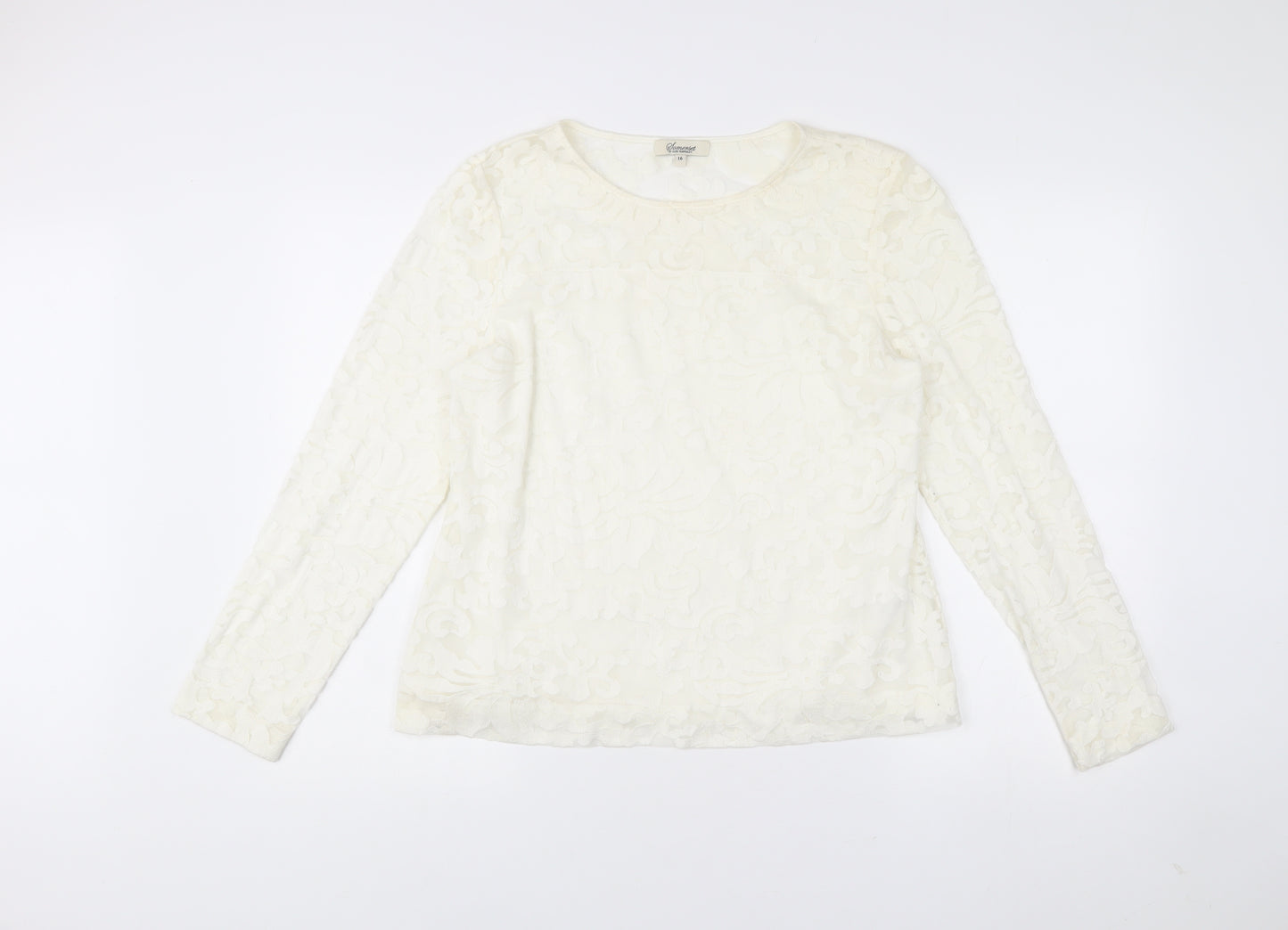Somerset by Alice Temperley Womens Ivory Lace Blouse Size 16