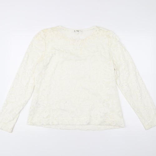 Somerset by Alice Temperley Womens Ivory Lace Blouse Size 16