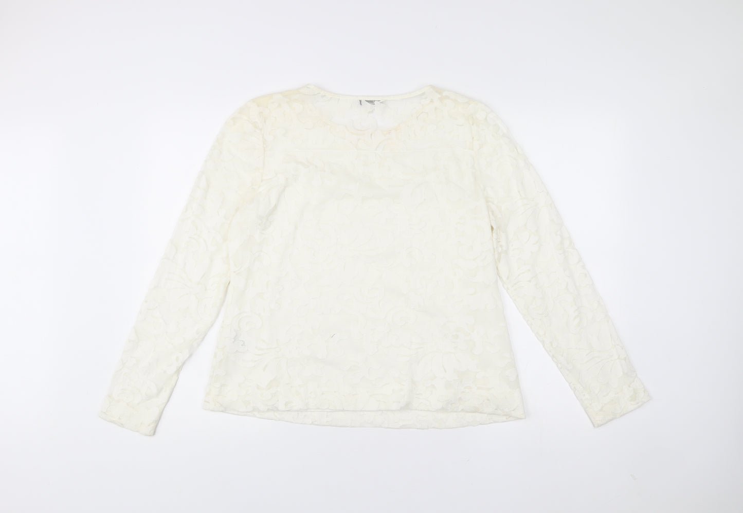 Somerset by Alice Temperley Womens Ivory Lace Blouse Size 16