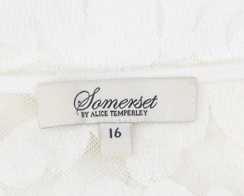 Somerset by Alice Temperley Womens Ivory Lace Blouse Size 16