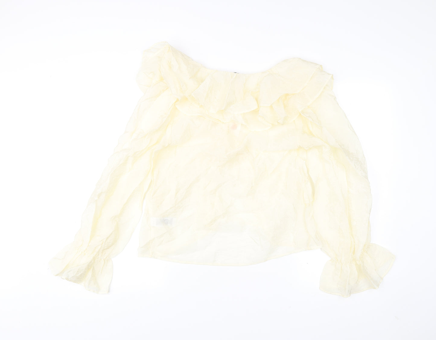 Marks and Spencer Women’s Ivory Ruffle Off Shoulder Wrap Blouse Size 12
