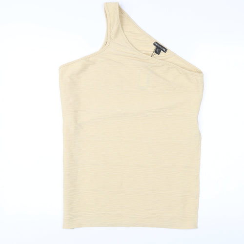PrettyLittleThing Women’s Beige One Shoulder Tank Top Size 18