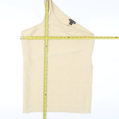 PrettyLittleThing Women’s Beige One Shoulder Tank Top Size 18