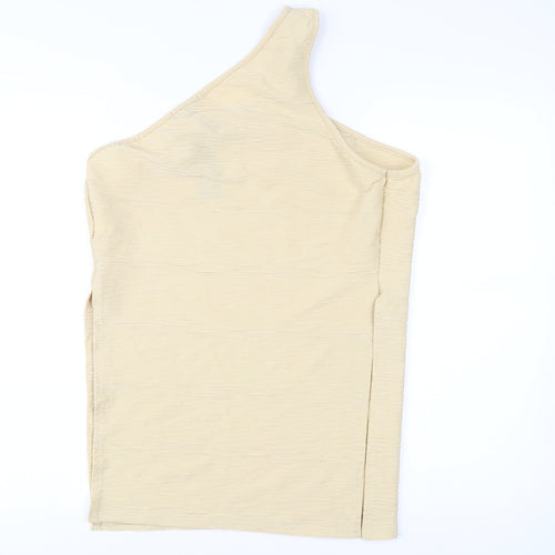 PrettyLittleThing Women’s Beige One Shoulder Tank Top Size 18
