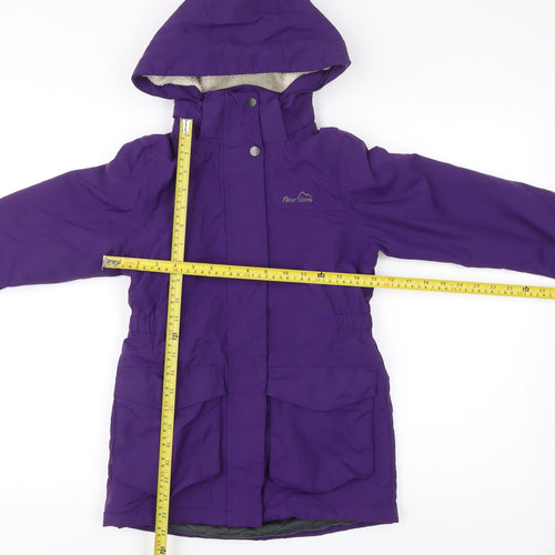 Peter Storm Girls Purple Parka Coat 9-10 Years Hooded Winter Jacket