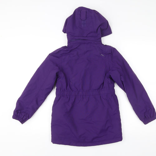 Peter Storm Girls Purple Parka Coat 9-10 Years Hooded Winter Jacket