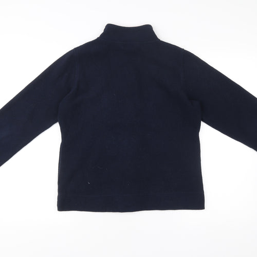 EWM Womens Blue Fleece Full Zip Basic Jacket Size S 10-12