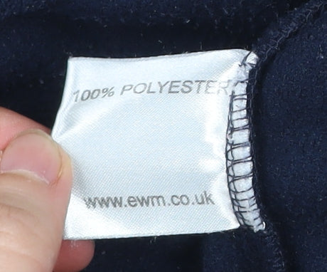 EWM Womens Blue Fleece Full Zip Basic Jacket Size S 10-12