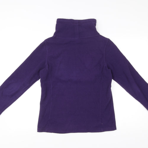 Cotton Traders Women Purple Fleece Pullover Sweatshirt Size 10