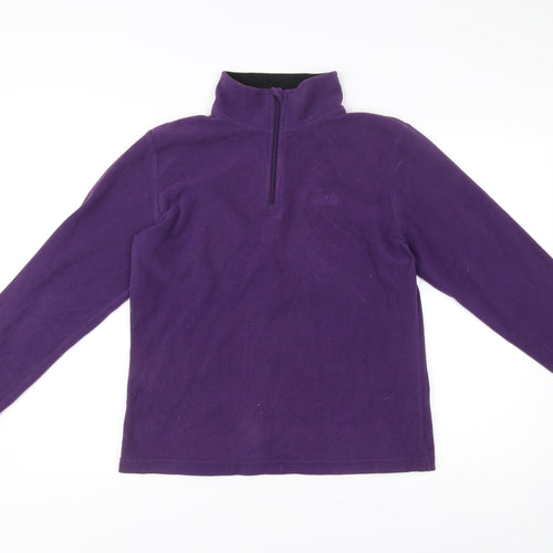 Freedom Trail Womens Purple Fleece Sweatshirt Size 12 1/4 Zip Outdoor