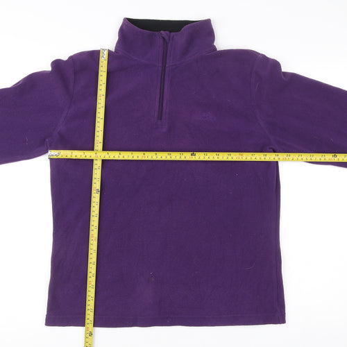 Freedom Trail Womens Purple Fleece Sweatshirt Size 12 1/4 Zip Outdoor