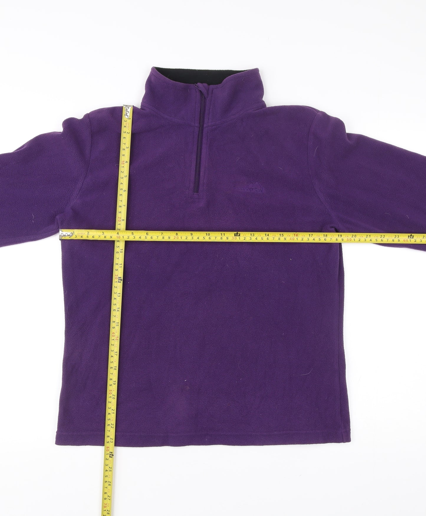 Freedom Trail Womens Purple Fleece Sweatshirt Size 12 1/4 Zip Outdoor