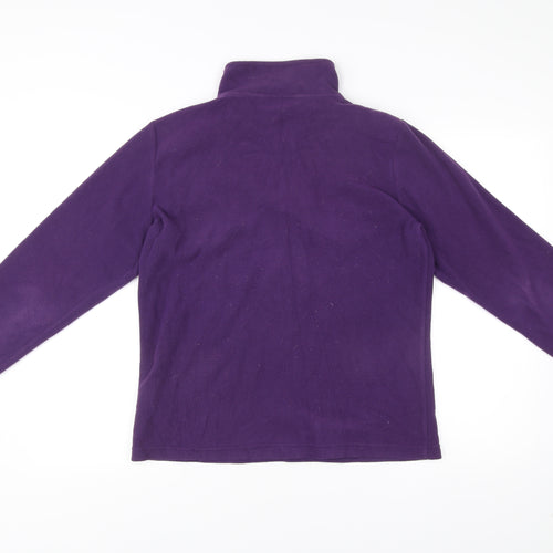 Freedom Trail Womens Purple Fleece Sweatshirt Size 12 1/4 Zip Outdoor