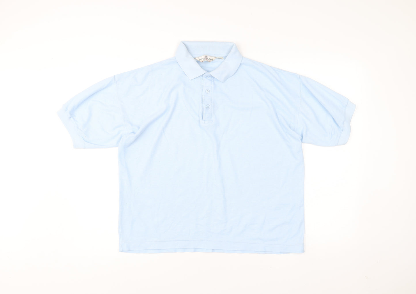 Dino Bazzi Men’s Blue Polo Shirt M Short Sleeve Collared Casual