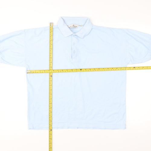Dino Bazzi Men’s Blue Polo Shirt M Short Sleeve Collared Casual