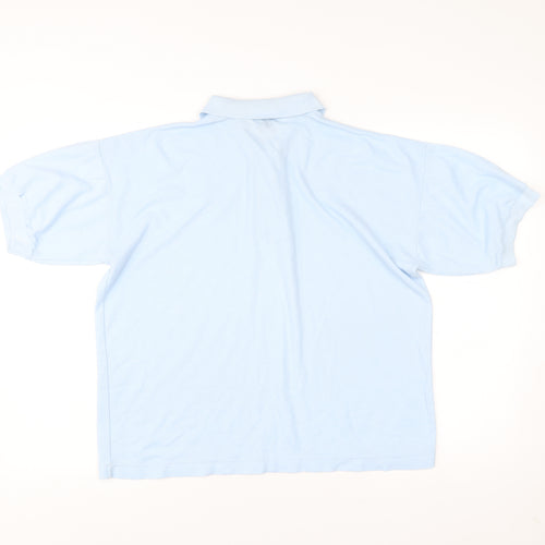 Dino Bazzi Men’s Blue Polo Shirt M Short Sleeve Collared Casual