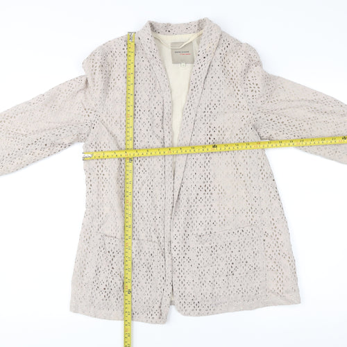 River Island Women’s Beige Lace Cotton Coatigan Size 10