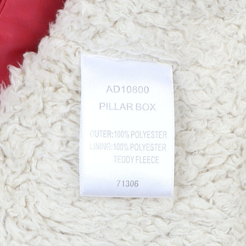 Cotton Traders Womens Red Size 12 Polyester Hooded Parka Coat