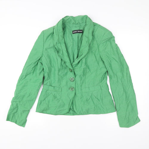 Gerry Weber Women’s Green Blazer Jacket Size 10 Smart Workwear