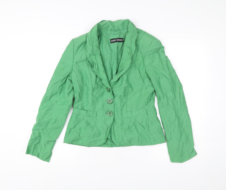 Gerry Weber Women’s Green Blazer Jacket Size 10 Smart Workwear