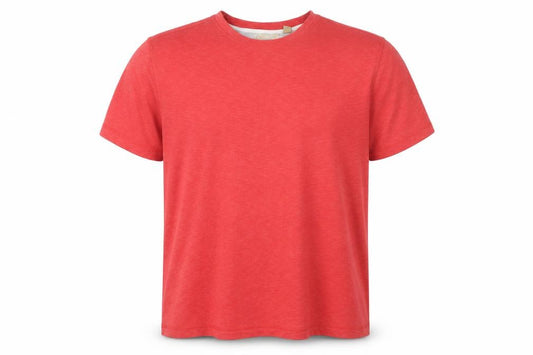 Front view of Tasso Elba Men’s Red 2XL Polyester Crew Neck Short Sleeve T-Shirt