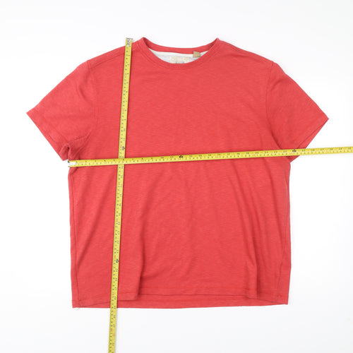 Tasso Elba Men’s Red 2XL Polyester Crew Neck Short Sleeve T-Shirt