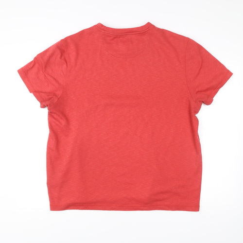 Tasso Elba Men’s Red 2XL Polyester Crew Neck Short Sleeve T-Shirt