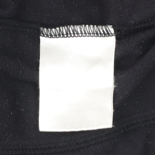Campri Womens Black Fleece Sweatshirt Size 12 High Neck 1/4 Zip