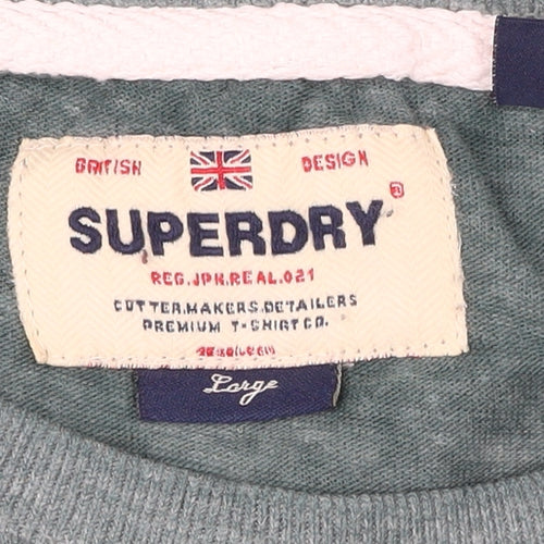 Superdry Men’s Green Large Crew Neck Short Sleeve T-Shirt