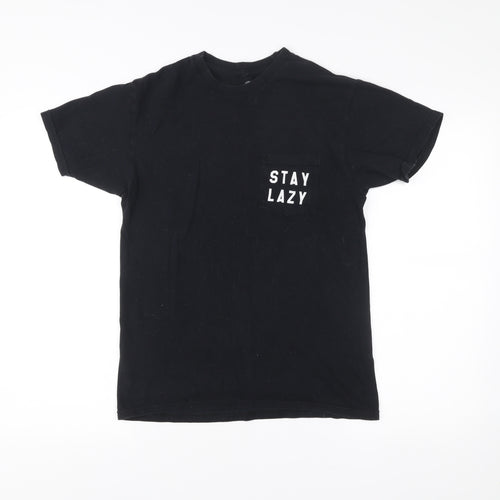 The Poster List Men's Black S Crew Neck Graphic Pocket T-Shirt
