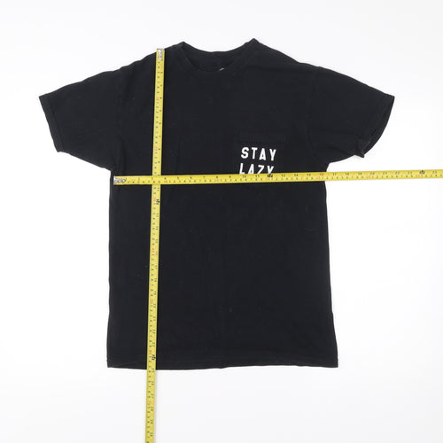 The Poster List Men's Black S Crew Neck Graphic Pocket T-Shirt