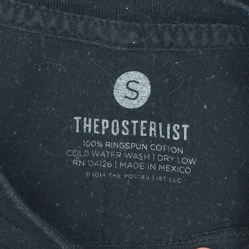 The Poster List Men's Black S Crew Neck Graphic Pocket T-Shirt