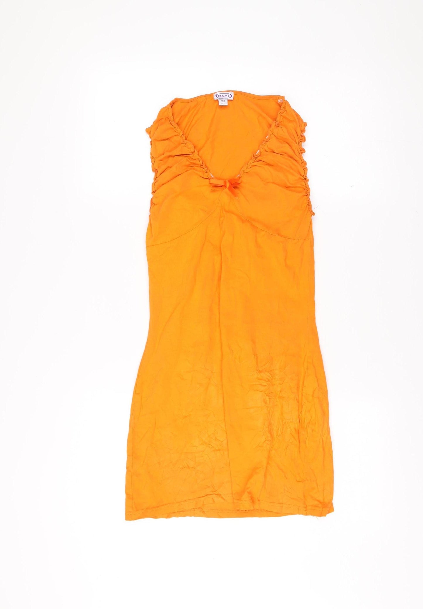 Tammy Girl Teens Orange Cotton Shift Dress UK 10 Summer Casual