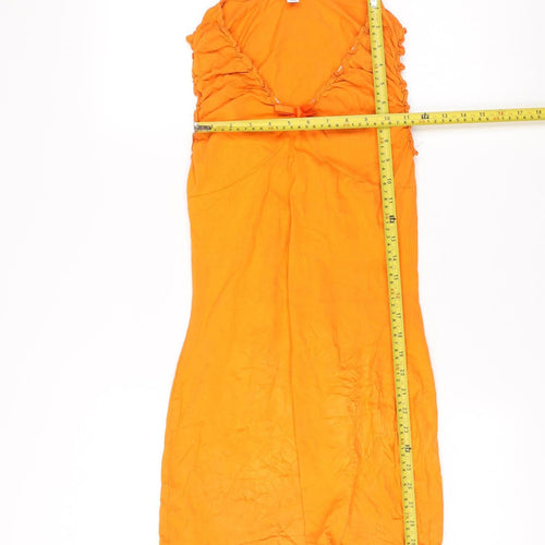 Tammy Girl Teens Orange Cotton Shift Dress UK 10 Summer Casual