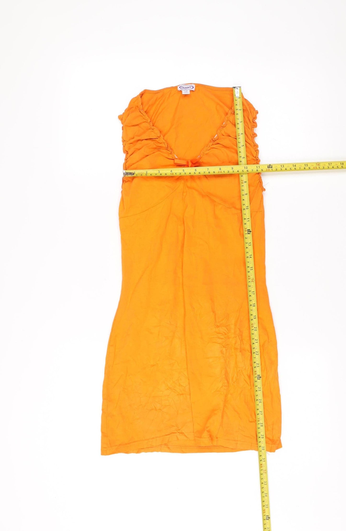 Tammy Girl Teens Orange Cotton Shift Dress UK 10 Summer Casual