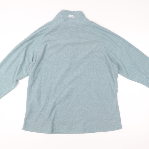 Trespass Men’s Blue 2XL Pullover Sweatshirt High Neck Half Zip