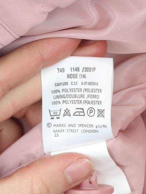 Marks and Spencer Women’s Pink Size 14 Puffer Coat Jacket