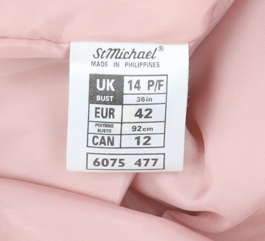 Marks and Spencer Women’s Pink Size 14 Puffer Coat Jacket