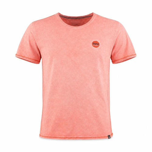 Blend Men's Pink Medium Cotton Crew Neck Short Sleeve T-Shirt