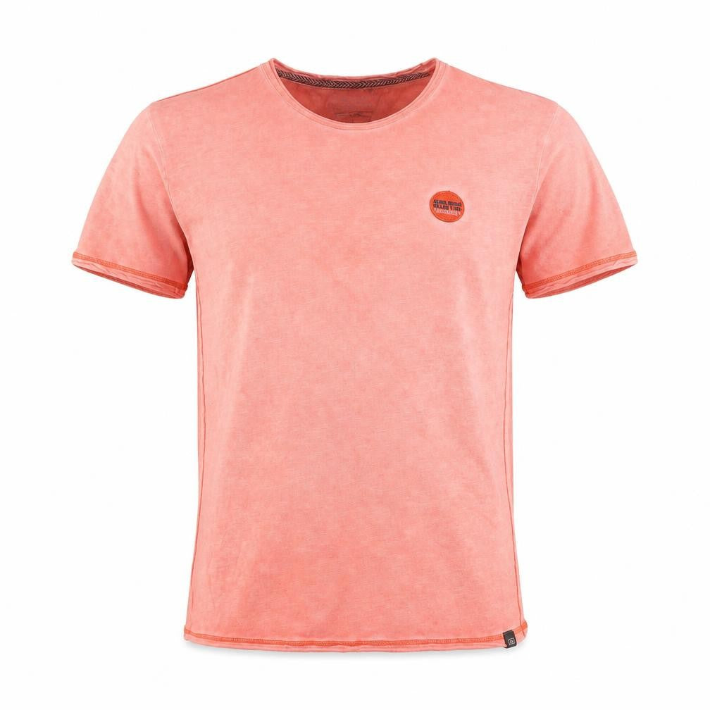 Blend Men's Pink Medium Cotton Crew Neck Short Sleeve T-Shirt