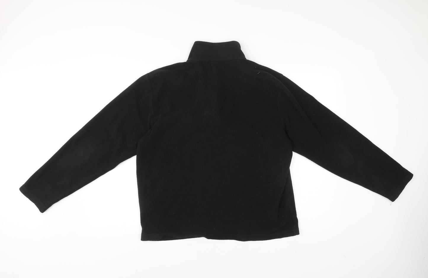 Regatta Mens Black Fleece Sweatshirt L 1/4 Zip Pullover Outdoor