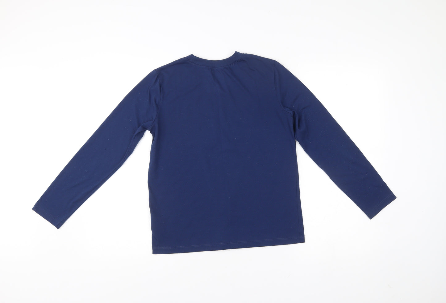 Lands' End Boys Blue Long Sleeve Wolf Graphic T-Shirt Size 14 Years