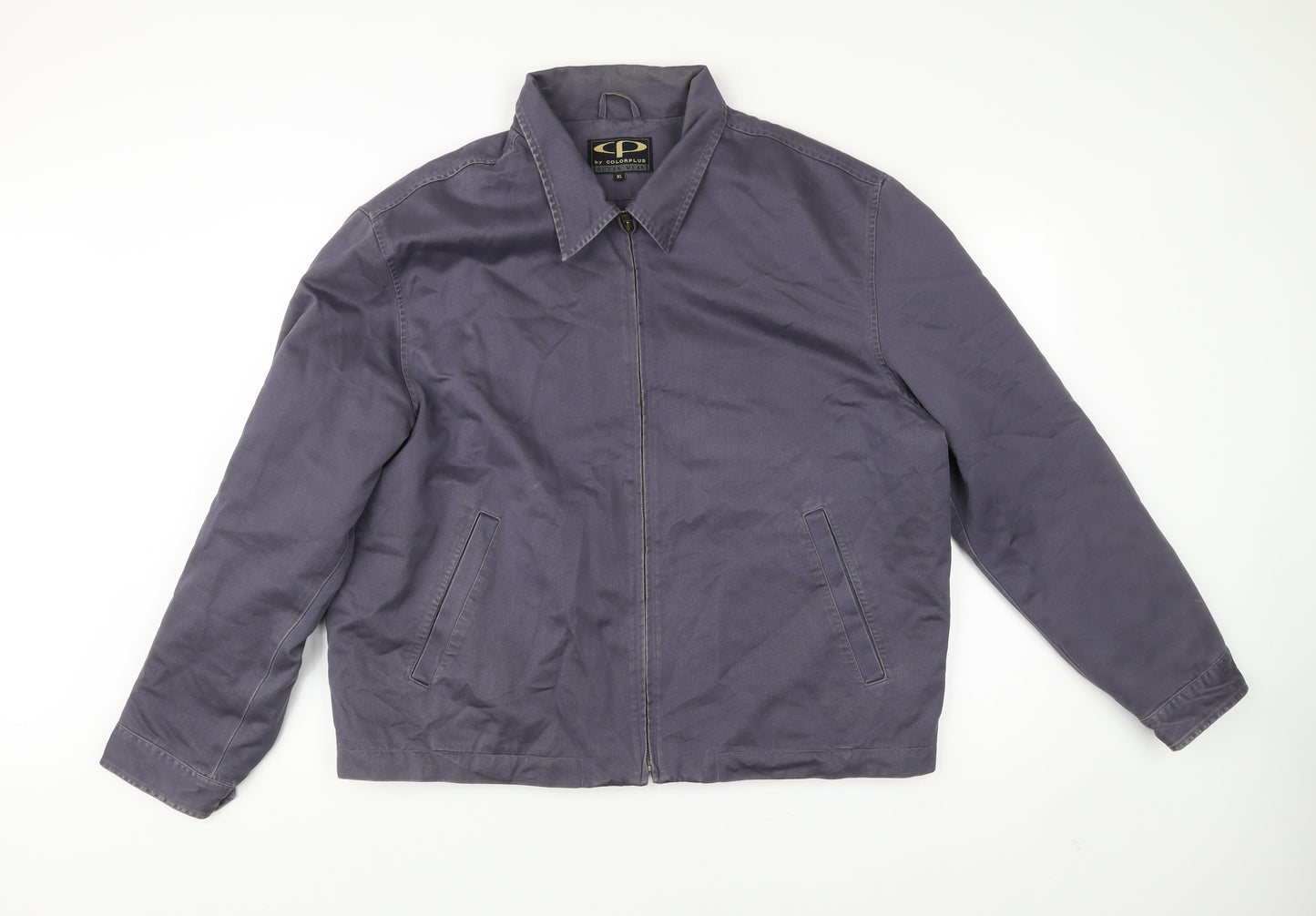 Colorplus Men's Blue XL Cotton Full Zip Casual Jacket